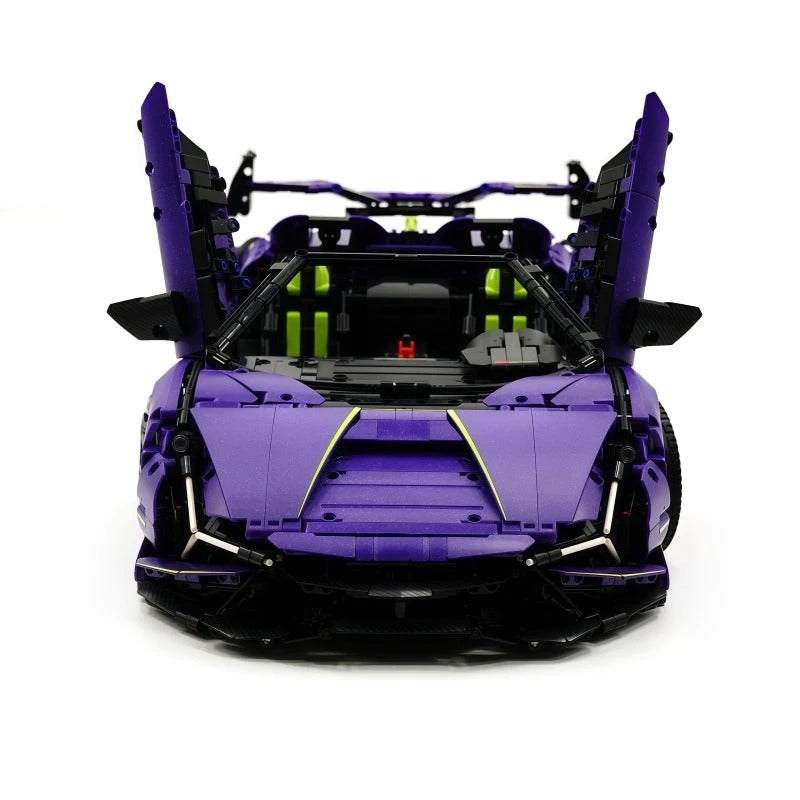 Purple Lamborghini supercar 3654pcs