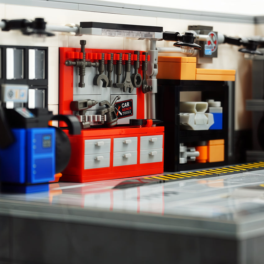 Modern parking lot and repair shop 763pcs