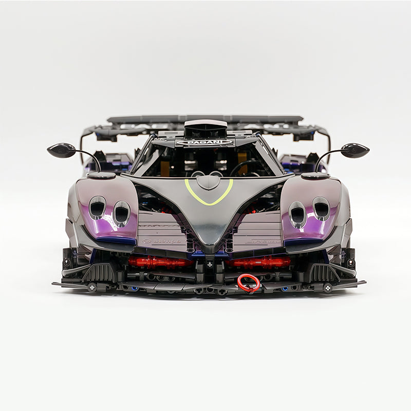 Technic MOC Supercar Building Kit, 1:8 Scale Chameleon Paint Finish Race Car Model Inspired by Pagani Zonda R, 3300 PCS Building Blocks, Adult Static Display Collectible Car Gift