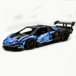 MOC Race Supercar Building Block Set, 1:8 Scale Static Sports Car Model, 4100+ Pieces Electroplated Blue Racing Car Building Kit with Paper Instruction, Collectible Display Model for Adults