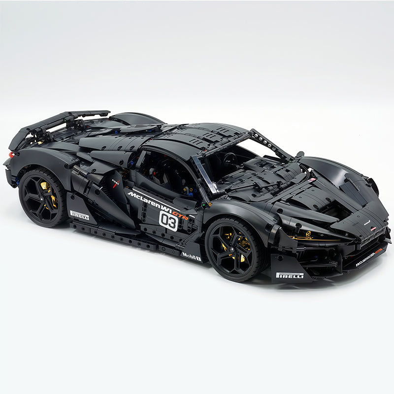 Technic Mclaren W1 Black Warrior Supercar Building Blocks Kit, 1:8 Scale Static Model Car, 4200+ PCS Collectible Race Car Building Set with Paper Manual, for Adults