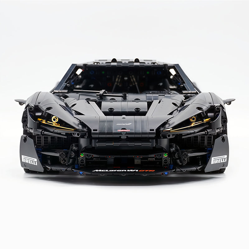 Technic Mclaren W1 Black Warrior Supercar Building Blocks Kit, 1:8 Scale Static Model Car, 4200+ PCS Collectible Race Car Building Set with Paper Manual, for Adults
