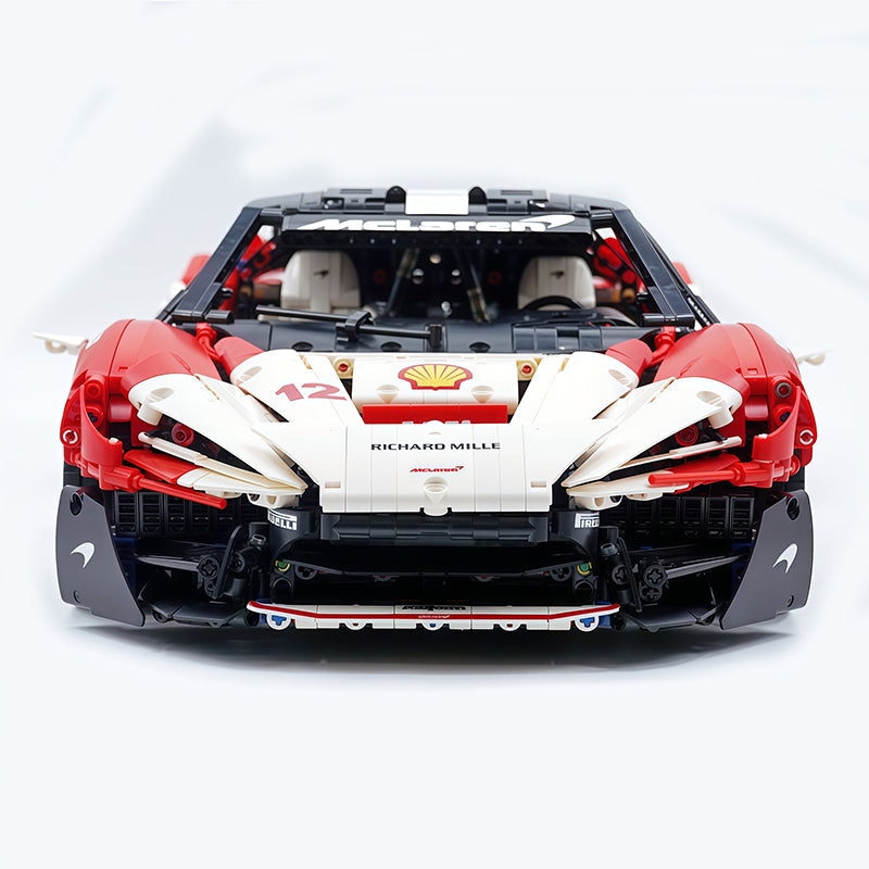 Technic McLaren W1 Classic Racing Livery Supercar Building Blocks Kit, 1:8 Scale Static Race Car Model, 4200+ PCS Adult Collectible Building Set with Paper Instruction Manual