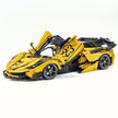 CADA-C61505 1:8 Sports Car LaFerrari Custom Yellow Building Block Set 4739pcs Adult Collector Collectible Model Kit