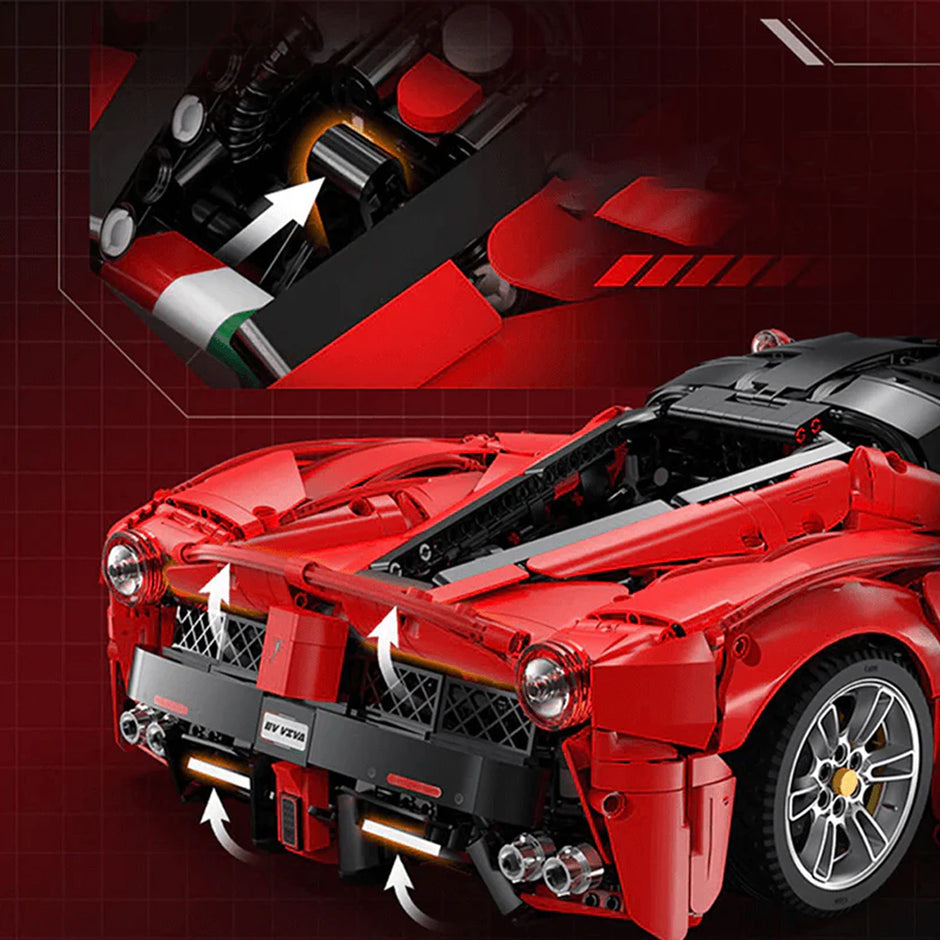 CADA-C61505 1:8 Sports Car LaFerrari Custom Purple Building Block Set 4739pcs Adult Collector Collectible Model Kit