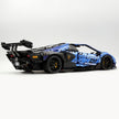 MOC Race Supercar Building Block Set, 1:8 Scale Static Sports Car Model, 4100+ Pieces Electroplated Blue Racing Car Building Kit with Paper Instruction, Collectible Display Model for Adults