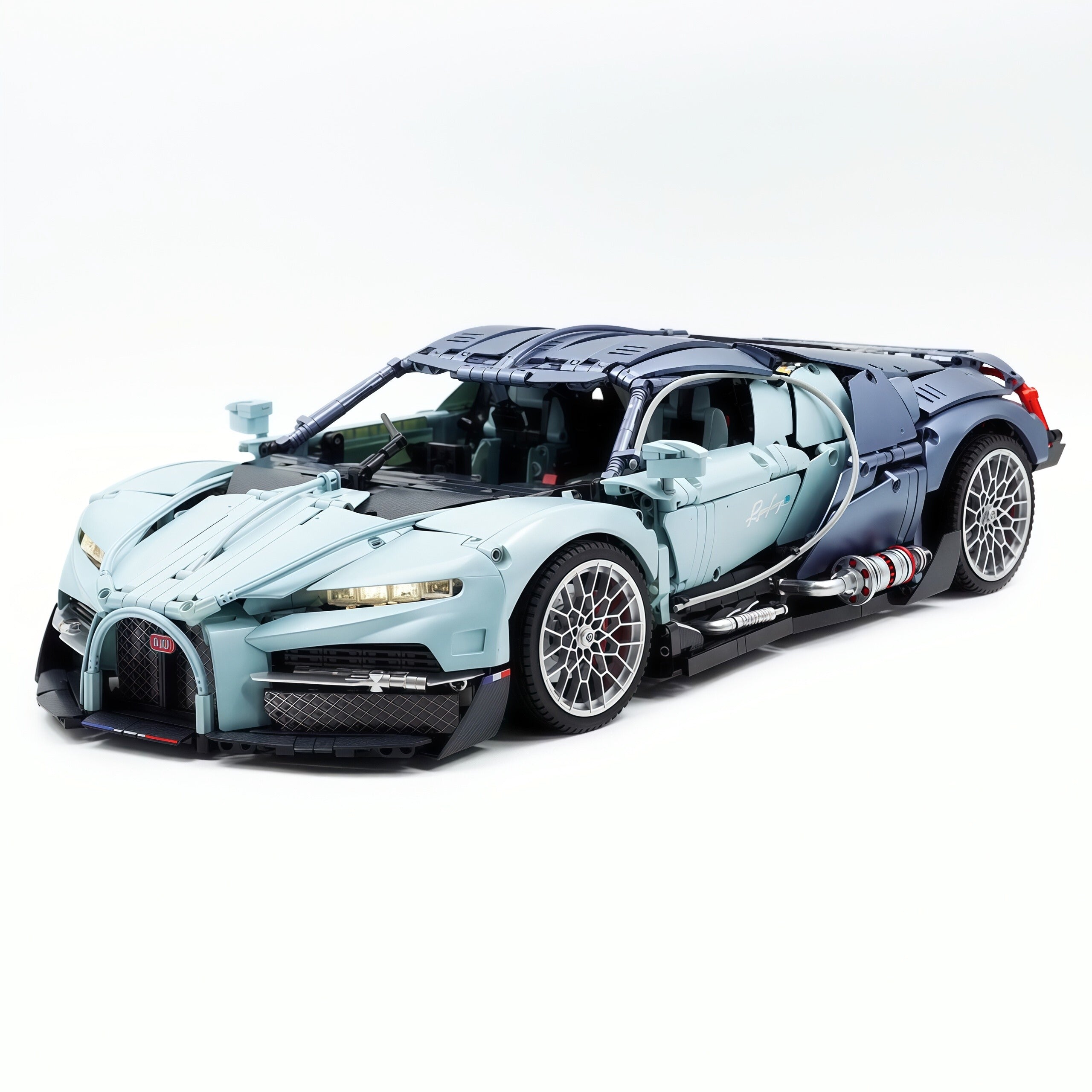 GULY-10648 1:8 Sports Car Bugatti Tourbillon Building Block Set 3719pcs Adult Collector Collectible Model Kit
