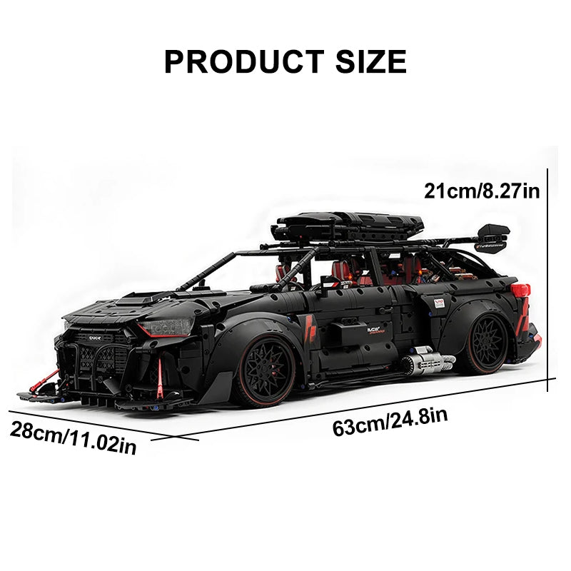 GULY-10645 1:8 Sports Car RS6 Building Block Set 4189pcs Adult Collector Collectible Model Kit