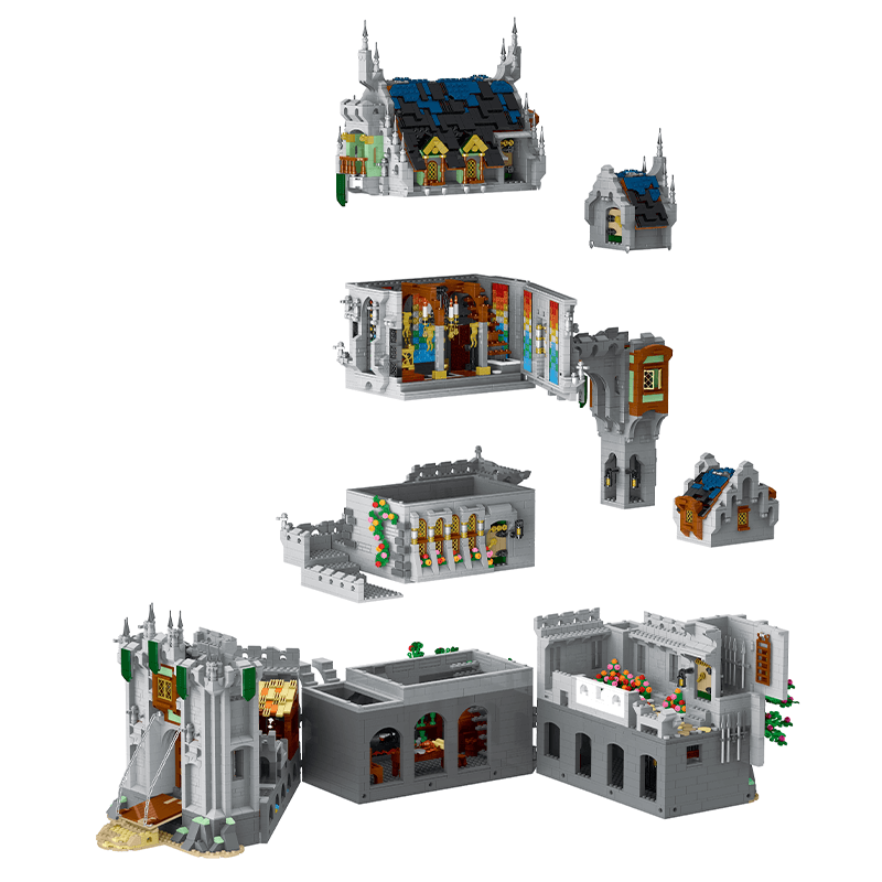 European Medieval Castle building block 8602pcs