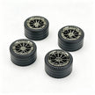 Benz Style 1:8 Building Block Wheel Rims 6.6×4.2cm, Compatible with Technic 42115 42083, 5 Electroplated Color Options, MOC Supercar Model Mod Accessories