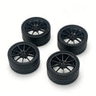 P1 1:8 Scale Building Block Wheel Rims, Size 7.5cm x 4cm, 7 Colors Available Gunmetal, Silver, Black, Red, Orange, Gold, Electroplated Gold, Compatible with Technic 42172 42143 42232 MOC Car Model, Building Brick Modification Upgrade Parts