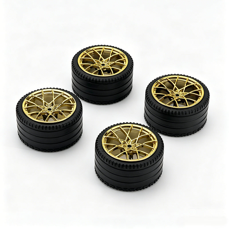 GL05 1:8 Building Block Wheel Rims 6.6×4.4cm, Compatible with Technic 42115 42083, 6 Color Options, MOC Supercar Model Mod Accessories