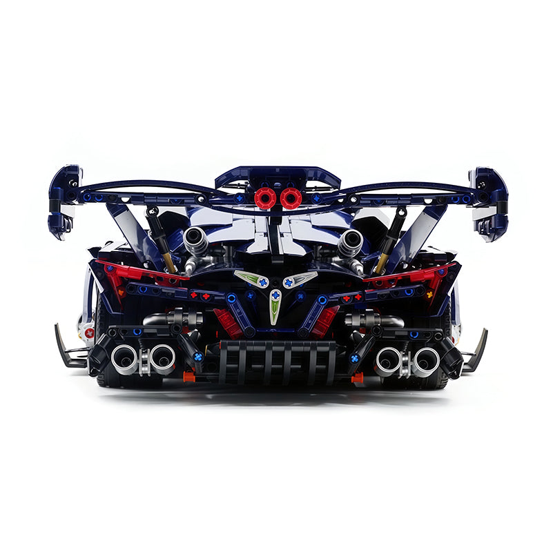 GULY 10641 Technic Supercar Building Blocks Set, 1:8 Scale Star‑Blue Custom Apollo Race Car Model, 3656 Pcs DIY Assembly MOC Collectible Vehicle Kit for Adult Hobbyists