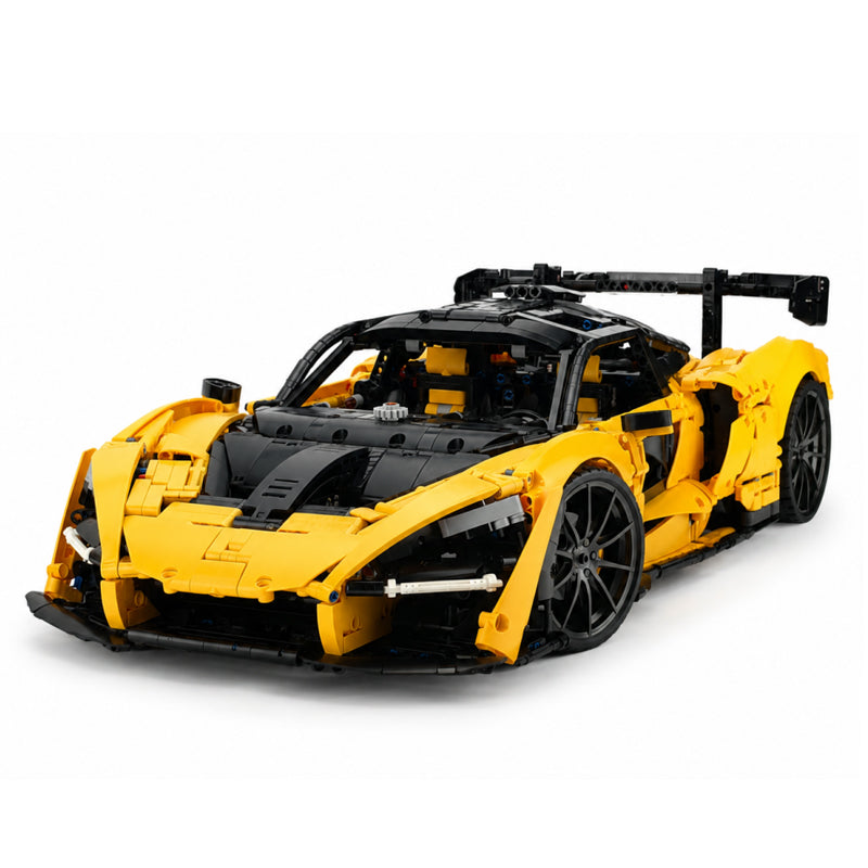 1:8 Scale McLaren Senna-Inspired Supercar MOC Building Blocks Set, 3703-Piece Sports Car Model Kit