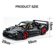 MOC-273570 Black Ferrarl F40 1:8 Scale Building Block Car | 3223 Pieces Ultimate Sports Car Model Kit