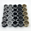MOC Building Block Wheel Rims 6.5cm Outer Diameter 4.4cm Width, 1:8 Scale Technic Car Replacement Parts Compatible with 42115 42083, 6 Colors Available, Optional Rims Only / Rims with Tires