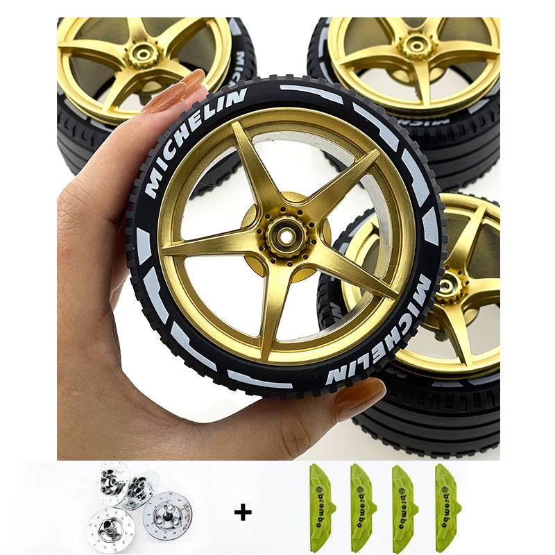 Accessories Wheel Hub Silver Grey  Golden Black Plating Hub Compatible Scale 1:8 Car