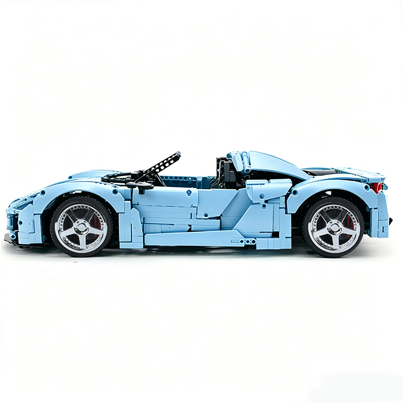 MOC-159171 1:8 Sports Car Porsche 918 Building Block Set 2266pcs Collectible Model Kit with Custom Wheels