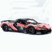 Technic McLaren W1 Painted Pig Pink Supercar Building Blocks Kit, 1:8 Scale Static Race Car Model, 4200+ PCS Adult Collectible Building Set with Paper Instruction Manual
