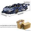 GULY 10641 Technic Supercar Building Blocks Set, 1:8 Scale Star‑Blue Custom Apollo Race Car Model, 3656 Pcs DIY Assembly MOC Collectible Vehicle Kit for Adult Hobbyists