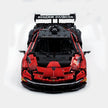 MOC Race Supercar Building Block Set, 1:8 Scale Static Sports Car Model, 4100+ Pieces Electroplated Red Racing Car Building Kit with Paper Instruction, Collectible Display Model for Adults