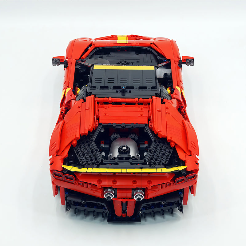 MOC-10664 1:8 Scale Supercar Building Blocks Set, 3797 PCS Technic Race Car Model, MOC Static Sports Car Building Bricks Kit, Adult Collectible Display Gift for Car Enthusiasts