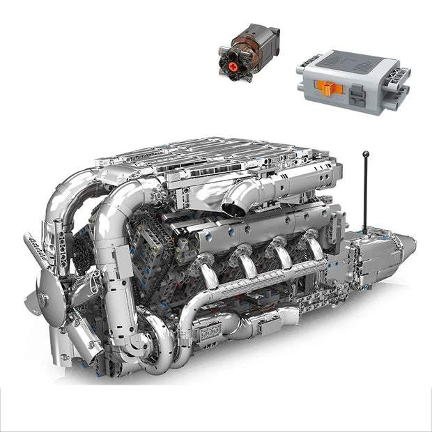 The Ultimate Chrome 5.5L V8 Engine & Gearbox 2898pcs