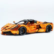 CADA-C61505 1:8 Sports Car LaFerrari Electroplating Orange Building Block Set 4739pcs Adult Collector Collectible Model Kit