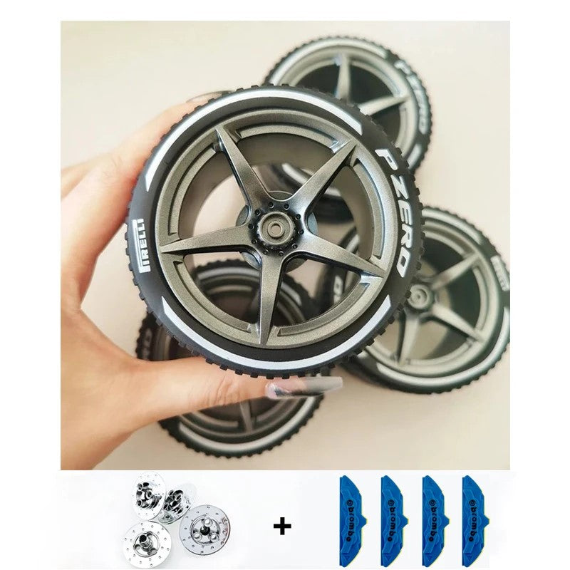 Accessories Wheel Hub Silver Grey  Golden Black Plating Hub Compatible Scale 1:8 Car