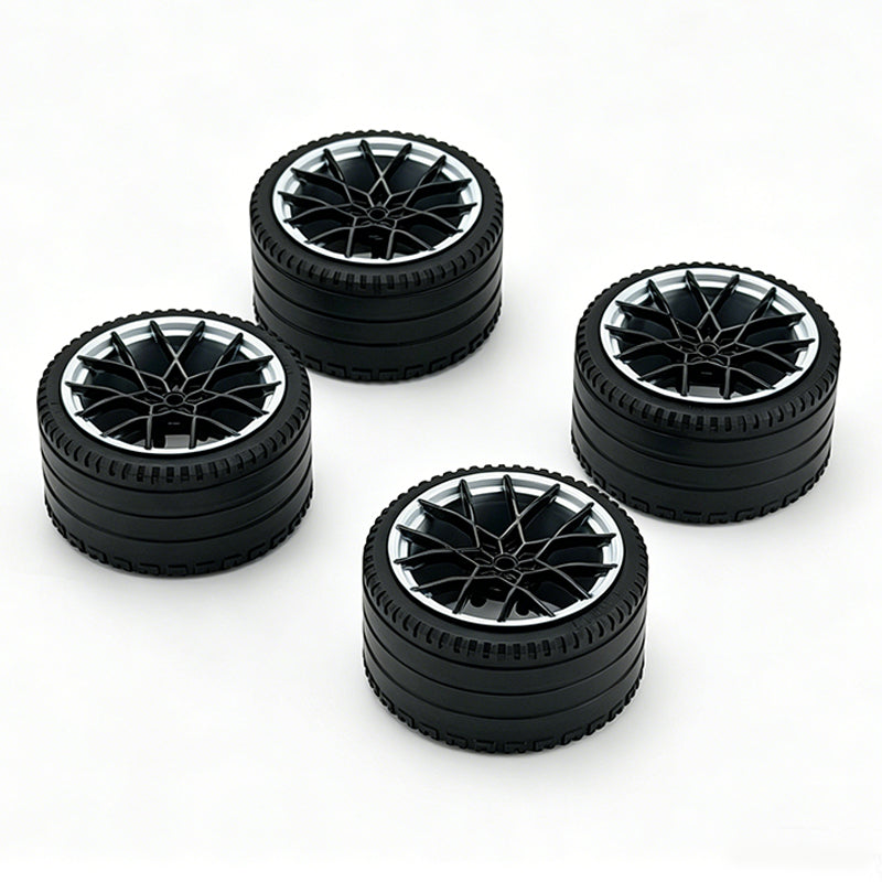 GL05 1:8 Building Block Wheel Rims 6.6×4.4cm, Compatible with Technic 42115 42083, 6 Color Options, MOC Supercar Model Mod Accessories