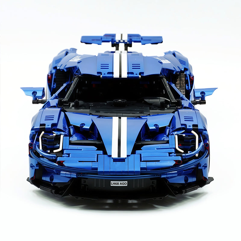 TGL-T5042 1:8 Sports Car Ford GT Custom Painted Blue Building Block Set 3056pcs Adult Collector Collectible Model Kit