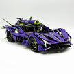 GULY 10614 1:8 Scale Purple Supercar Building Blocks Set, 3909 Pieces, Apollo EVO Inspired Model Car, Technic-Style Mechanical Building Kit, Detailed Collectible Display Model for Adults, Gift for Supercar Enthusiasts