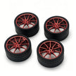 P1 1:8 Scale Building Block Wheel Rims, Size 7.5cm x 4cm, 7 Colors Available Gunmetal, Silver, Black, Red, Orange, Gold, Electroplated Gold, Compatible with Technic 42172 42143 42232 MOC Car Model, Building Brick Modification Upgrade Parts