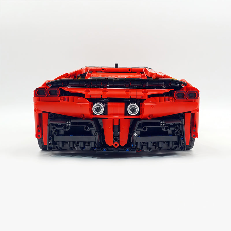 MOC-10664 1:8 Scale Supercar Building Blocks Set, 3797 PCS Technic Race Car Model, MOC Static Sports Car Building Bricks Kit, Adult Collectible Display Gift for Car Enthusiasts