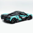 Technic McLaren W1 Gradient Tiffany Blue Painted Supercar Building Blocks Kit, 1:8 Scale Static Race Car Model, 4200+ PCS Adult Collectible Building Set with Paper Instruction Manual