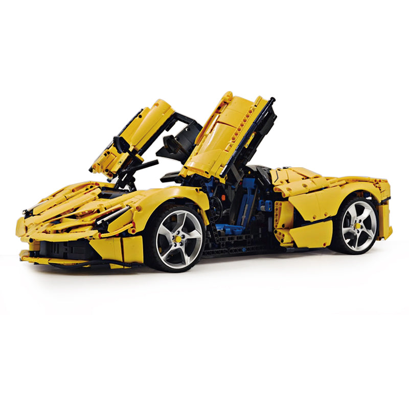 MOC-194680 1:8 Sports Car Ferrari LaFerrari Building Block Set 3636pcs Collectible Model Kit with Custom Wheels