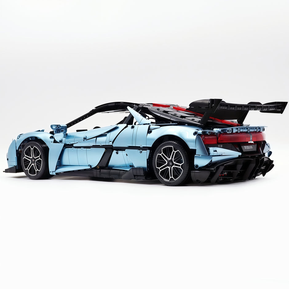 CADA-C64011 1:8 Sports Car YangWang U9 Custom Edition blue Building Block Set 3671pcs Adult Collector Collectible Model Kit