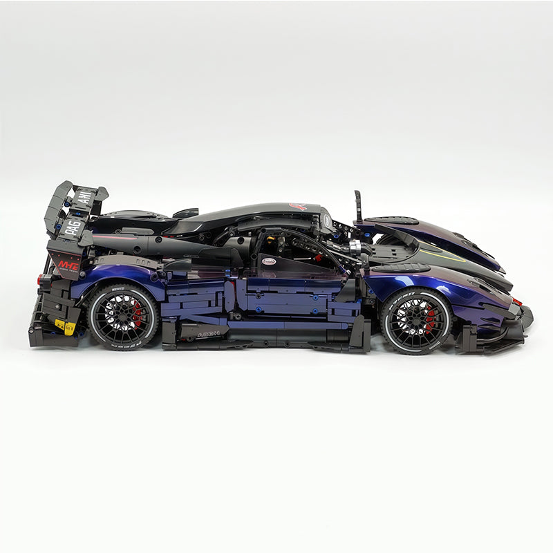 Technic MOC Supercar Building Kit, 1:8 Scale Chameleon Paint Finish Race Car Model Inspired by Pagani Zonda R, 3300 PCS Building Blocks, Adult Static Display Collectible Car Gift