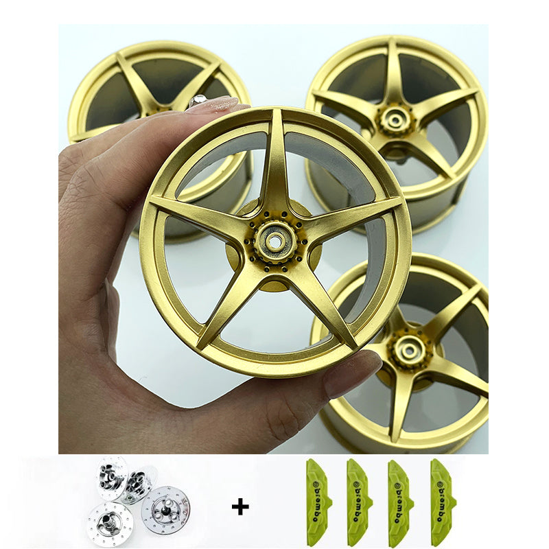 Accessories Wheel Hub Silver Grey  Golden Black Plating Hub Compatible Scale 1:8 Car