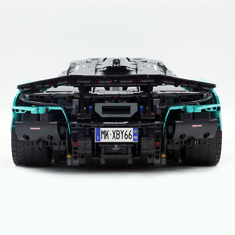 Technic McLaren W1 Gradient Tiffany Blue Painted Supercar Building Blocks Kit, 1:8 Scale Static Race Car Model, 4200+ PCS Adult Collectible Building Set with Paper Instruction Manual