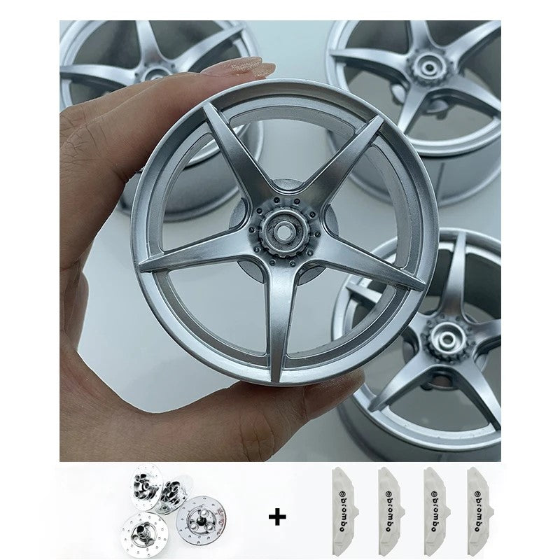 Accessories Wheel Hub Silver Grey  Golden Black Plating Hub Compatible Scale 1:8 Car