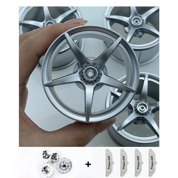 Accessories Wheel Hub Silver Grey  Golden Black Plating Hub Compatible Scale 1:8 Car