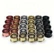 P1 1:8 Scale Building Block Wheel Rims, Size 7.5cm x 4cm, 7 Colors Available Gunmetal, Silver, Black, Red, Orange, Gold, Electroplated Gold, Compatible with Technic 42172 42143 42232 MOC Car Model, Building Brick Modification Upgrade Parts