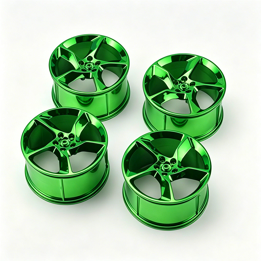 SP3 1:8 Building Block Wheel Rims 7.5×.4cm, Compatible with Technic 42172 42143 42232, 8 Colors Electroplated Series, MOC Model Car Mod Accessories