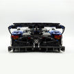 MOC Technic Building Block Car, 1:8 Scale Mirror Electroplated Dark Blue Supercar Model Inspired by Pagani Zonda R, 3300 PCS Static Race Car Building Bricks, Adult Collectible Vehicle Gift