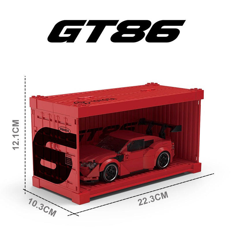 PB8832 GT86 JDM Sports Car Building Blocks, 417 Pieces 1:32 Scale Static Race Car Model, MOC Technical Building Bricks Kit, Display Collectible Toy Gift for Car Enthusiasts