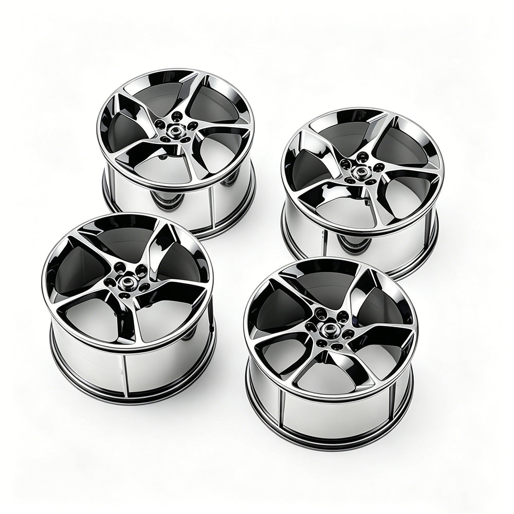 SP3 1:8 Building Block Wheel Rims 7.5×.4cm, Compatible with Technic 42172 42143 42232, 8 Colors Electroplated Series, MOC Model Car Mod Accessories