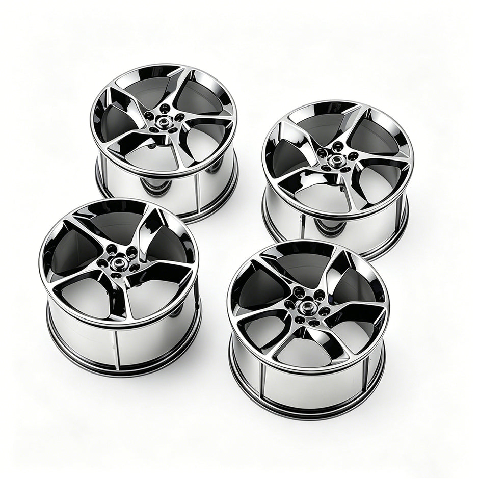 SP3 1:8 Building Block Wheel Rims 7.5×.4cm, Compatible with Technic 42172 42143 42232, 8 Colors Electroplated Series, MOC Model Car Mod Accessories