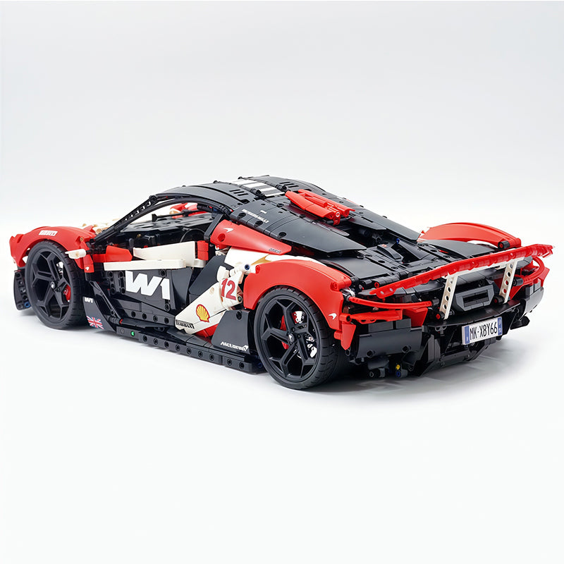Technic McLaren W1 Classic Racing Livery Supercar Building Blocks Kit, 1:8 Scale Static Race Car Model, 4200+ PCS Adult Collectible Building Set with Paper Instruction Manual