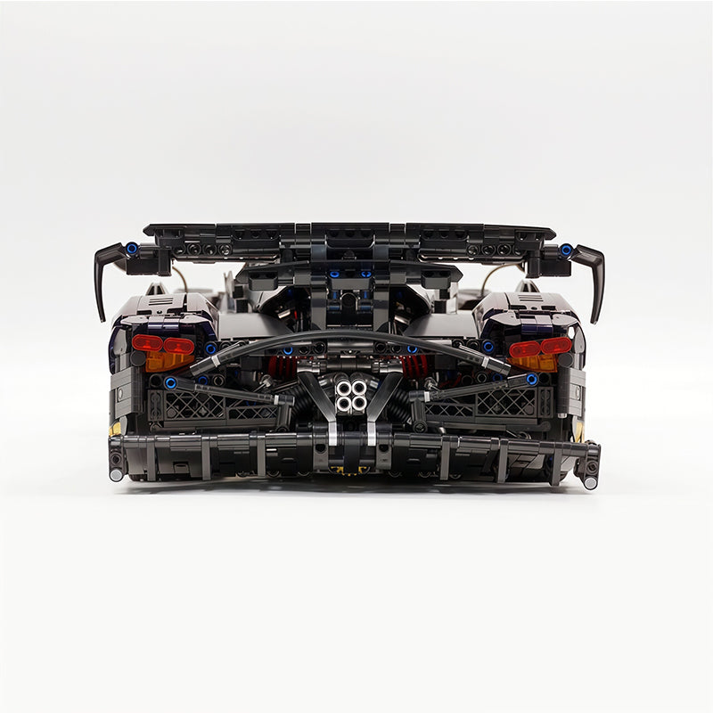 Technic MOC Supercar Building Kit, 1:8 Scale Chameleon Paint Finish Race Car Model Inspired by Pagani Zonda R, 3300 PCS Building Blocks, Adult Static Display Collectible Car Gift